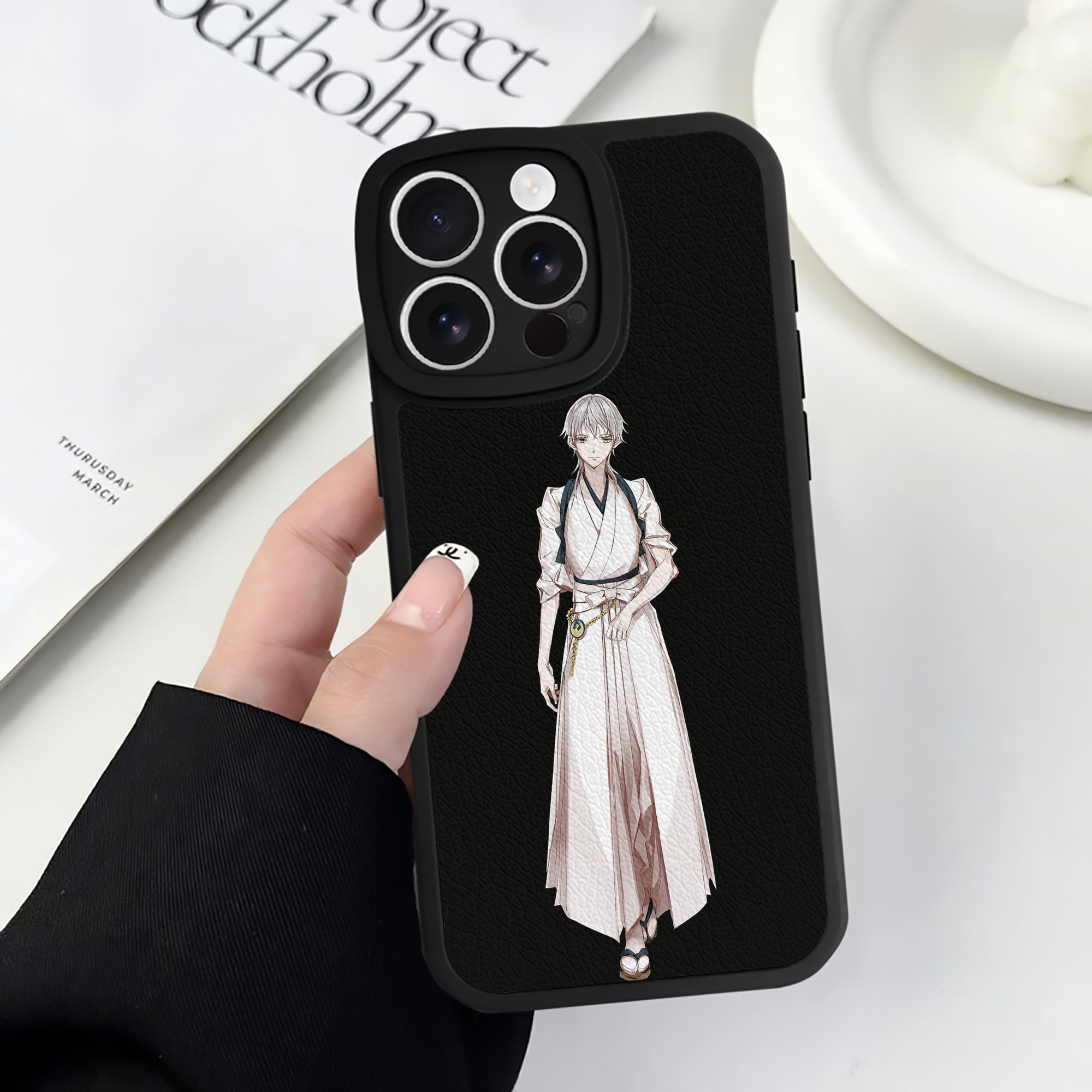 （画像用） 刀剣乱舞 Touken Ranbu 【iPhone 16シリーズ対応】シリコンスマホケース（レザー調） 材質：シリコン